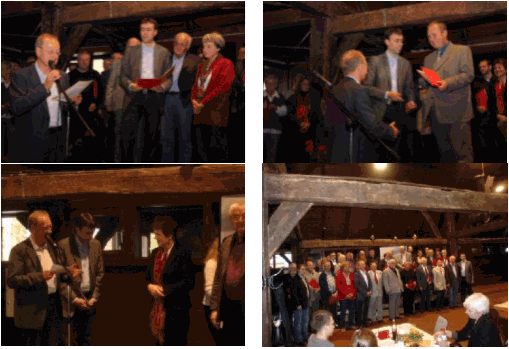 Ehrung von Renate Misselwitz, Frank Schröder, Ursel Himming. Gruppenbild